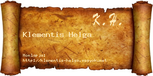 Klementis Helga névjegykártya